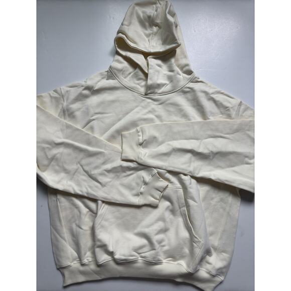 WATC Studios Oversized Pullover Hoodie Made In Portugal Size Large NEW! Cream - Picture 1 of 6